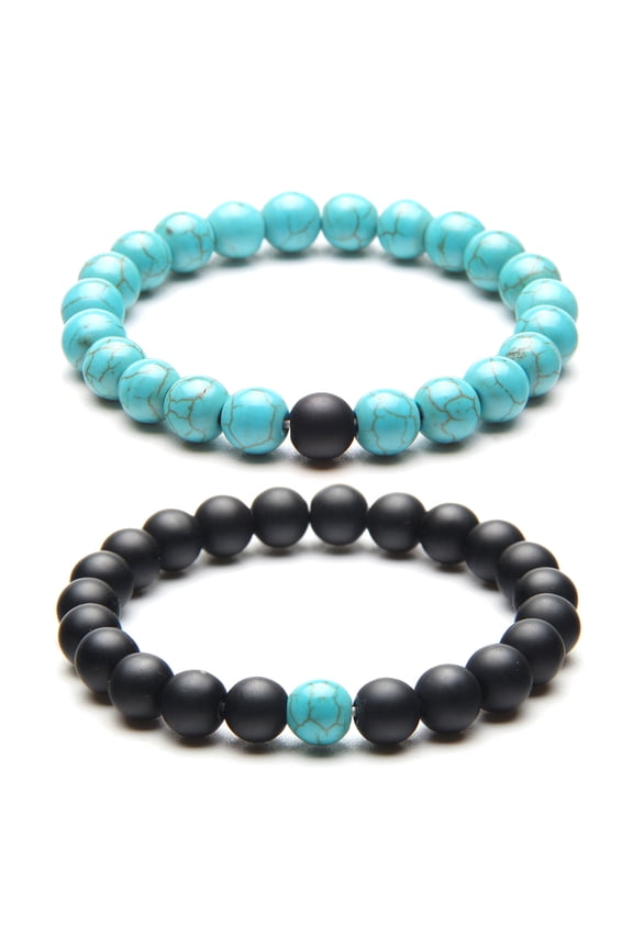 2Pcs Girlfriend Bracelet Classic Multi Bead Bracelets for Couples Emotional Bonding