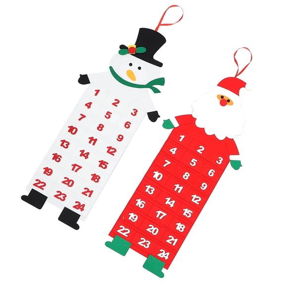 Raindrops 2-Piece Creative Felt Countdown Calendar for Wall, Assorted Colors, and Easy to Use