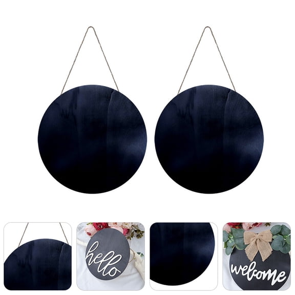 Raindrops Blank Wood Sign Adornment Black Square DIY 2Pcs 11.8X11.8X0.1In