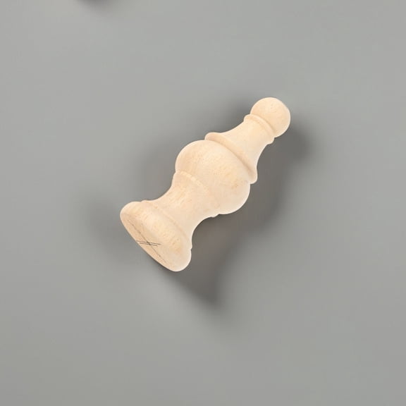 Raindrops 2Pcs Solid Wood Bed Post Finials with Roman Style for Home Decor Khaki