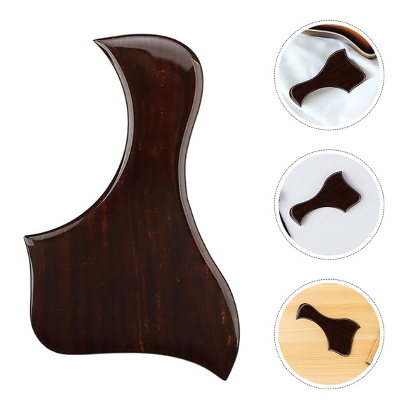 Raindrops 2-Pack Brown Acoustic Guitar Pickguard Self-Adhesive PVC Scratch Plate with Unique Shape Design