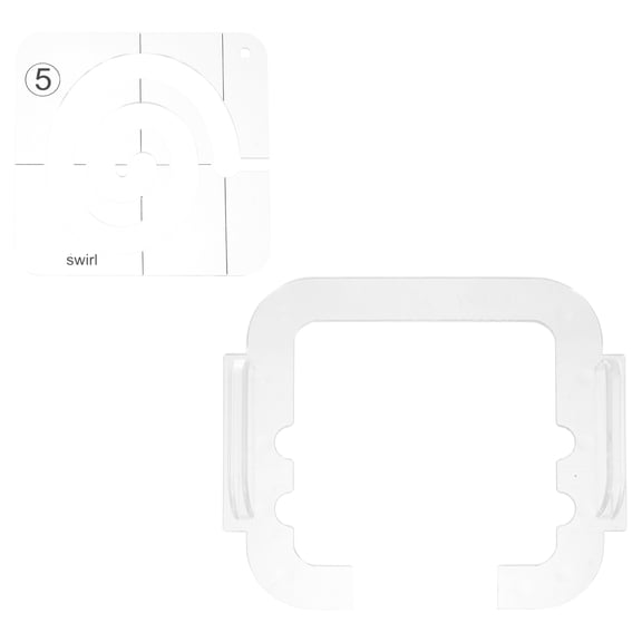 Raindrops 2Pcs Durable Plastic Sewing Ruler for Quilting and Diy Patchwork