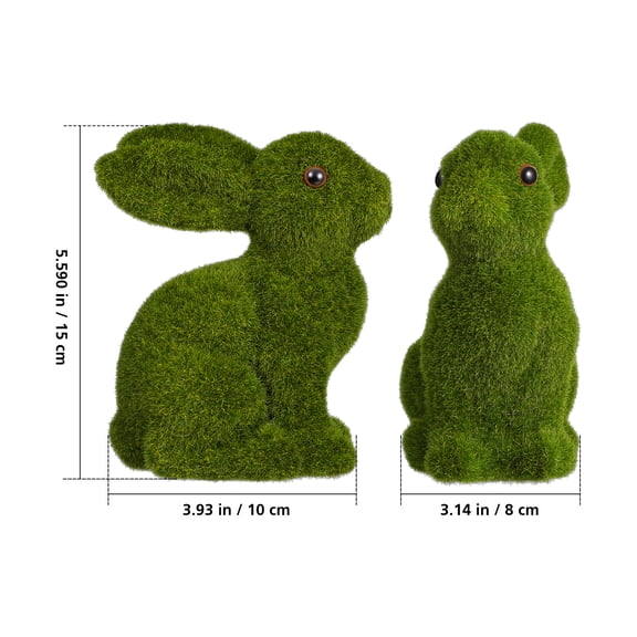 Raindrops 2-Piece Easter Bunny Figurine Set in Green - Perfect Spring Decor for Homeowners and Event Planners