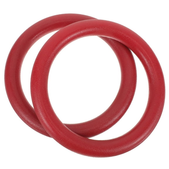 Raindrops 2Pcs Fitness Workout Rings for Adults and Children Suitable for Home Gym Use in Red Round Shape