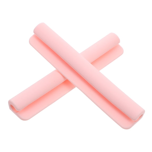 Raindrops 2Pcs Flexible Silicone Pen Holder Pink with Adhesive for Desk Pencil and Marker Storage