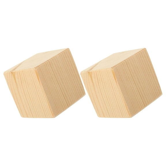 Raindrops Table Risers For Display Risers Wood Brown 2Pcs 2.4X2.4X2.4In