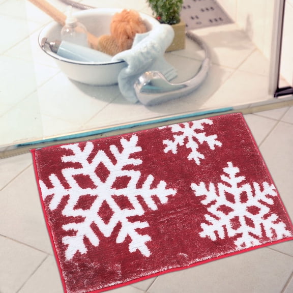 Raindrops 2Pcs Garage Floor Mat Red Polyester Fiber Antislip For Families And Houseowners