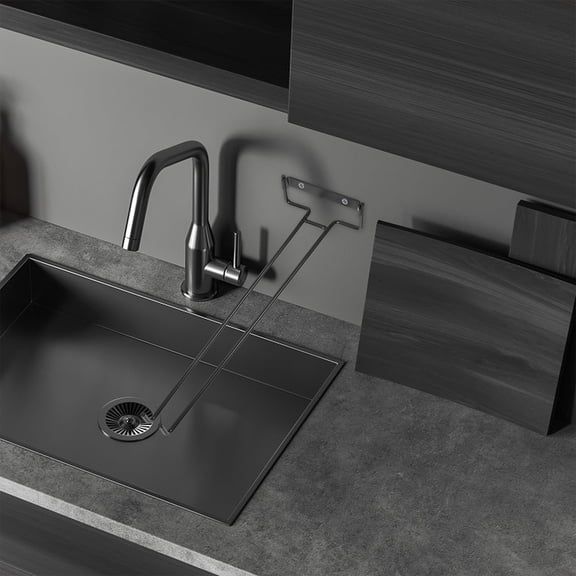 Raindrops 2Pcs Goblet Holder Black Cup Holders With Upside Down Design For Restaurant