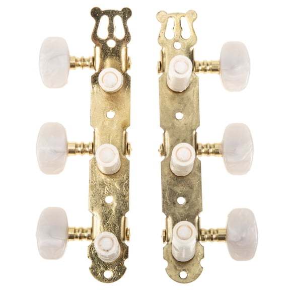 Raindrops 2-Pack Golden Guitar Tuning Pegs with Wood Material for Instrument Repair and Replacement Guitar Peg Gears