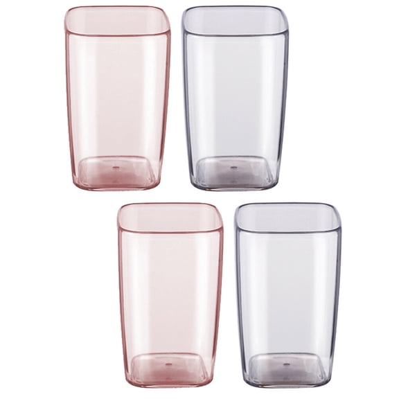 Raindrops 2Pcs Grey AS Plastic Bathroom Cup Coffee Holding In Bathroom