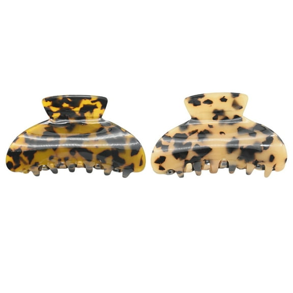 Raindrops 2Pcs Hair Claws Dark Tortoiseshell Minimalist Headdress Acetate Sheet Claw Shape For Women Daily Use