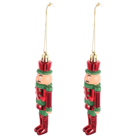 Raindrops Christmas Nutcracker Decor Assorted Color Plastic Hanging Ornament 2Pcs