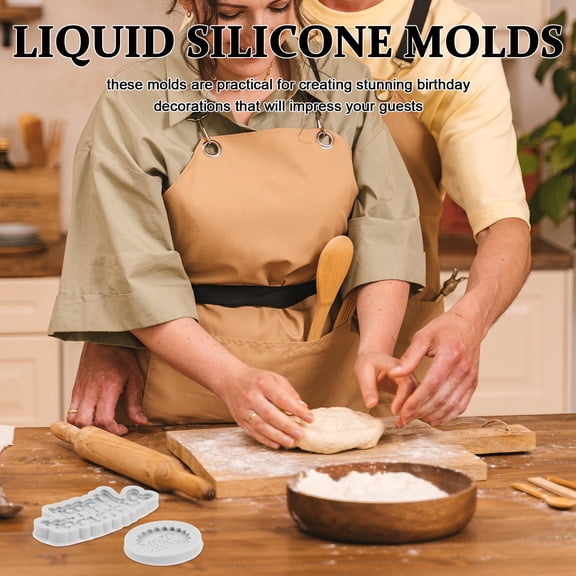 Raindrops User Friendly Silicone Cake Decorating Mold for Birthday and Chocolate Letters