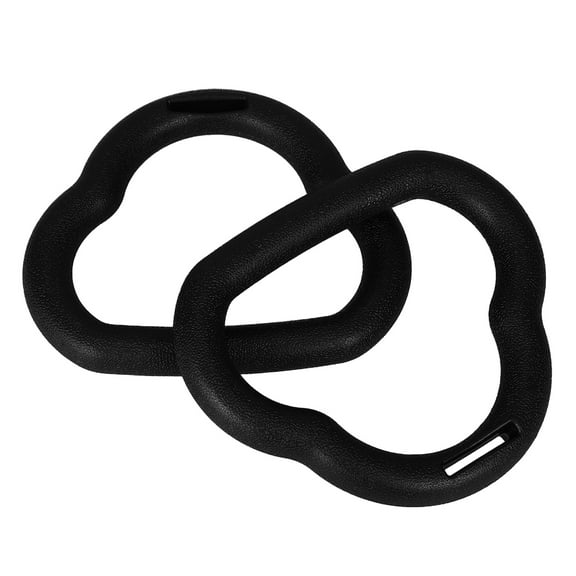 Raindrops 2Pcs Safe Walking Exercise Rings Black ABS for Home Fitness for Adults