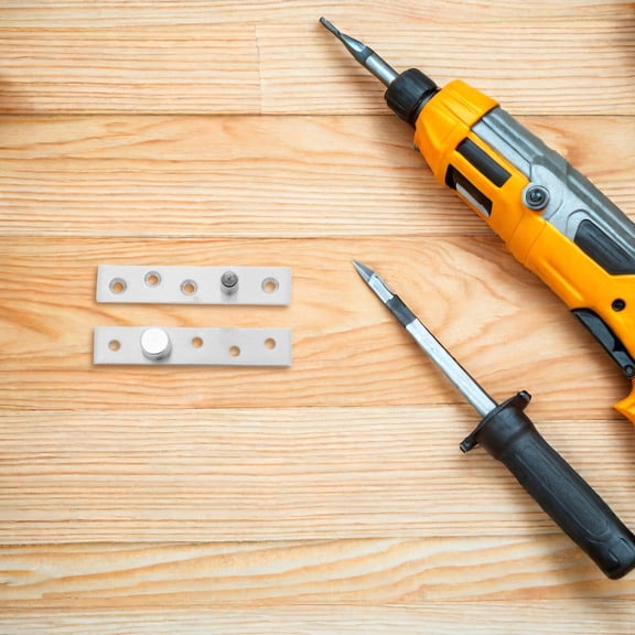 Raindrops 2Pcs Stainless Steel Invisible Pivot Door Hardware with Smooth 360 Degree Rotation for Wood Doors