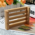 thumbnail image 1 of Raindrops 2Pcs Khaki Wooden Soap Drying Rack for Bath and Kitchen Simple Design, 1 of 8