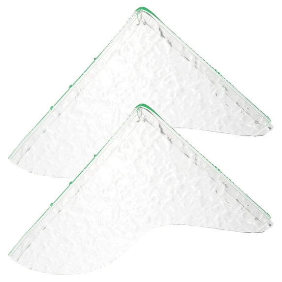 Raindrops Splash Guard Water Spout Cover Acrylic 2Pcs 8.25X7.47X0.39in