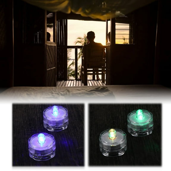 Raindrops 2Pcs Led Fake Fire Candles for Indoor Outdoor Use Transparent White