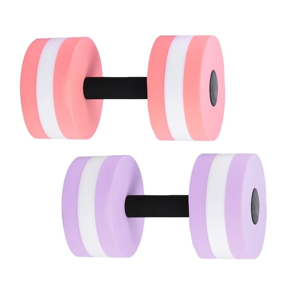 Raindrops 2-Pack Lightweight Floating Dumbbells for Water Fitness, Arm and Shoulder Training Barbell Set