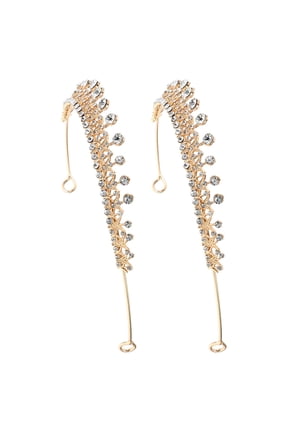 Set of 2 Lightweight Golden Alloy Crowns for Bridal Showers, Birthday Parties, and Special Celebrations