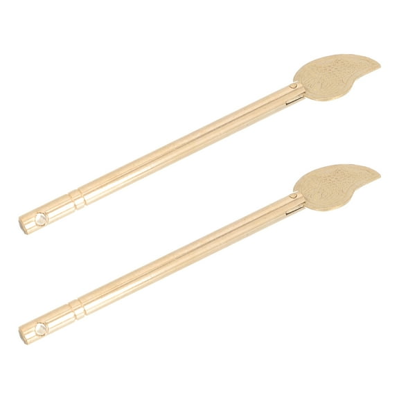 Raindrops 2Pcs Leaf Shaped Cabinet Locking Pin Bronze Golden for Homeowners Furniture Locking