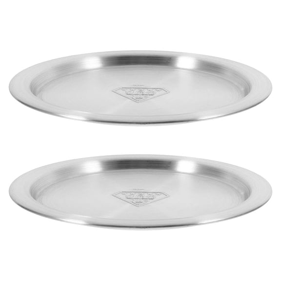 FOMIYES Plated Silver 304 Stainless Steel Universal Cookware Lid for Kitchen 2Pcs