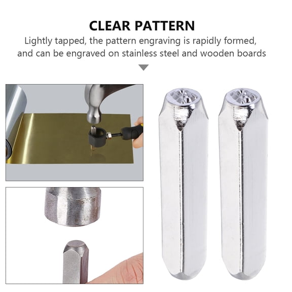 Raindrops 2Pcs Metal Stamps for Jewelry Making Steel Stamp 6.4X0.39in