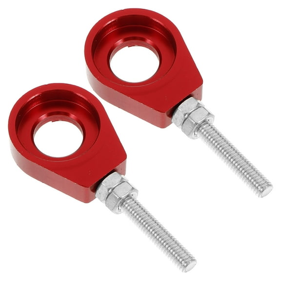 Raindrops 2Pcs Mini Bike Chain Tensioner Red Aluminum Chain Tightening Tool for Repair Use 8.00X3.00X1.00in