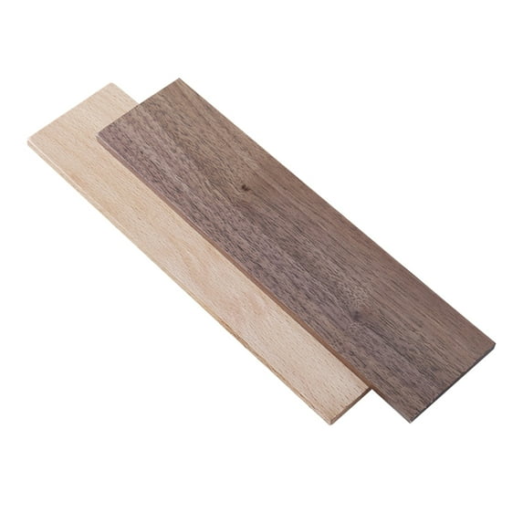 Raindrops 2Pcs Mini House Wood Board Decors Walnut For Craft Projects Hobbyists 16.7X4.4X0.5In