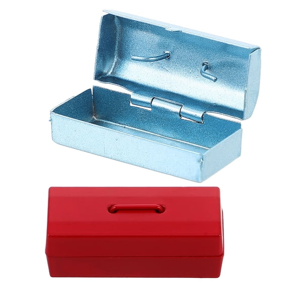 Raindrops Compact Metal Tool Box Assorted Color for Dollhouse Decor 2Pcs