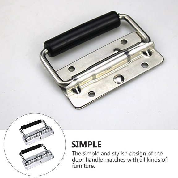 Raindrops 2Pcs Modern Cabinet Pulls Rectangular Silver Stainless Steel for DIY Enthusiasts Case Handling