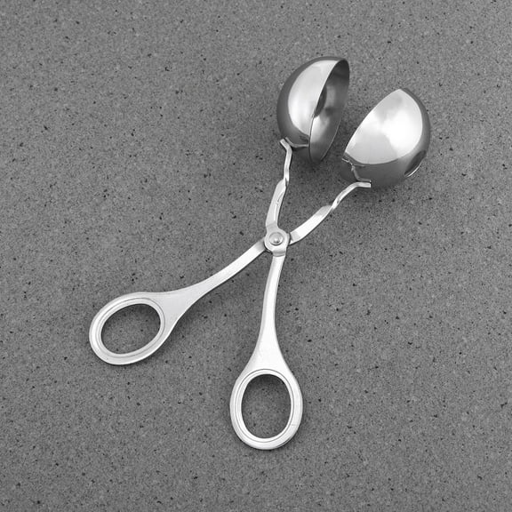 Raindrops 2Pcs Multifunctional Kitchen Meatball Press Stainless Steel Home Meatball Maker Silver Small and Large Size