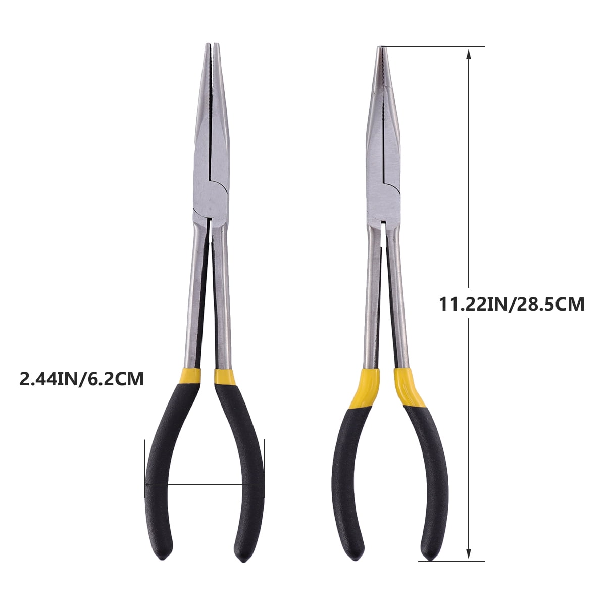 FOMIYES 2Pcs Needle Nose Pliers Set Assorted Color Machined for Strong Grip Lightweight for Home Use
