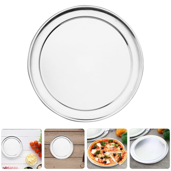 FOMIYES 2-Pack Round Aluminum Pizza Pans - Non-Stick Baking Trays for Pizza, Cakes, Cookies, and More