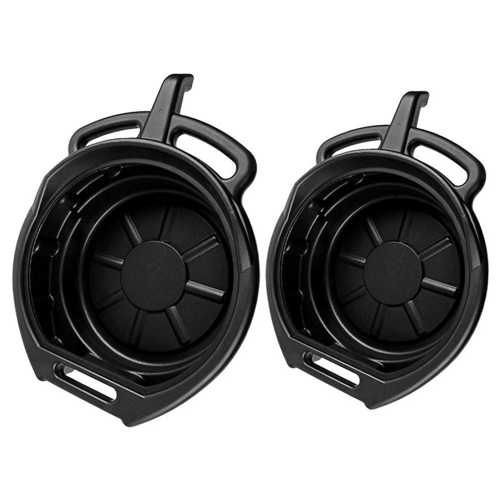 FOMIYES 2Pcs Oil Catch Pan for Changing Oil Easy Installation and Cleaning Black