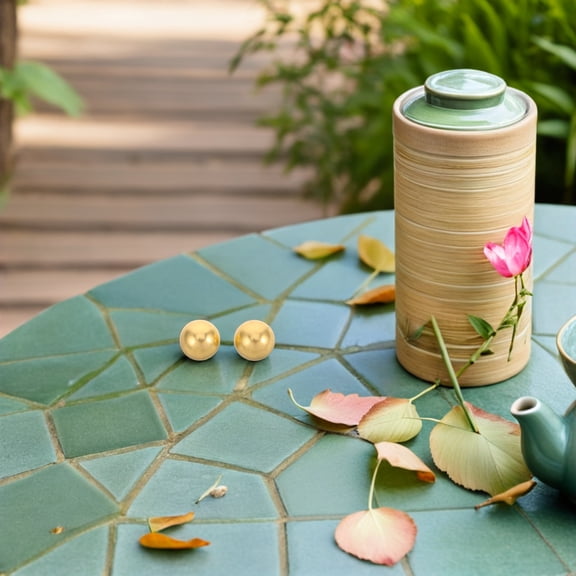 Raindrops 2Pcs Outdoor Copper Birdbath Sphere Rust Resistant Brass Ball for Pond Maintenance