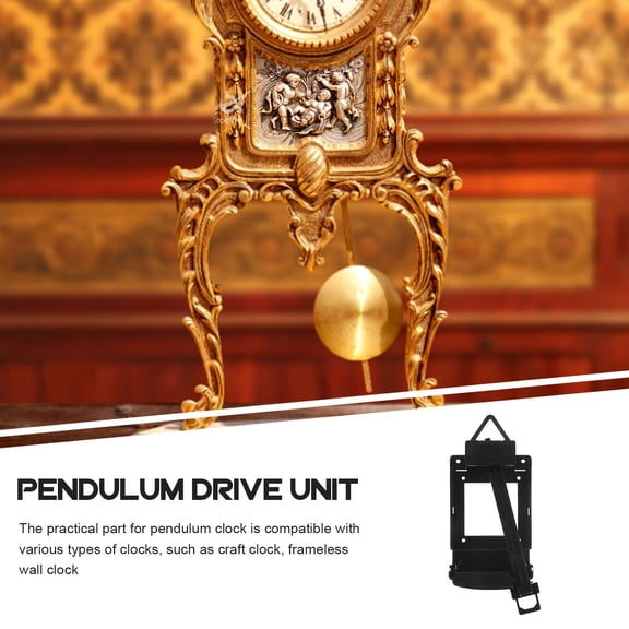 FOMIYES Pendulum Clock Parts Black Plastic Compatible with Various Clocks 2Pcs