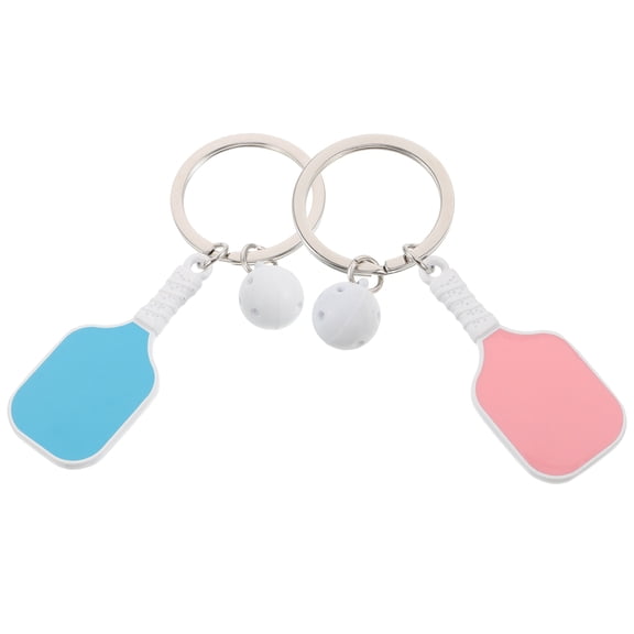 FOMIYES 2Pcs Sports Theme Pickleball Keychain Assorted Color Bag Charms for Purse and Backpack