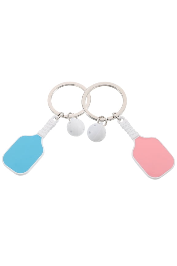 Cute Keychains Pickleball Shape Zinc Alloy 2Pcs for Sports Fans and Enthusiasts