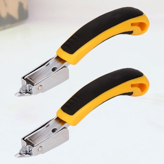 Raindrops 2Pcs Plastic Handle Office Stapler Remover Multifunction Handheld Nail Puller Oil Frame Door Nail Removal Clip