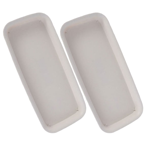 Raindrops 2Pcs Beige Plastic Rectangular Plant Drainage Trays for Indoor and Outdoor Plants