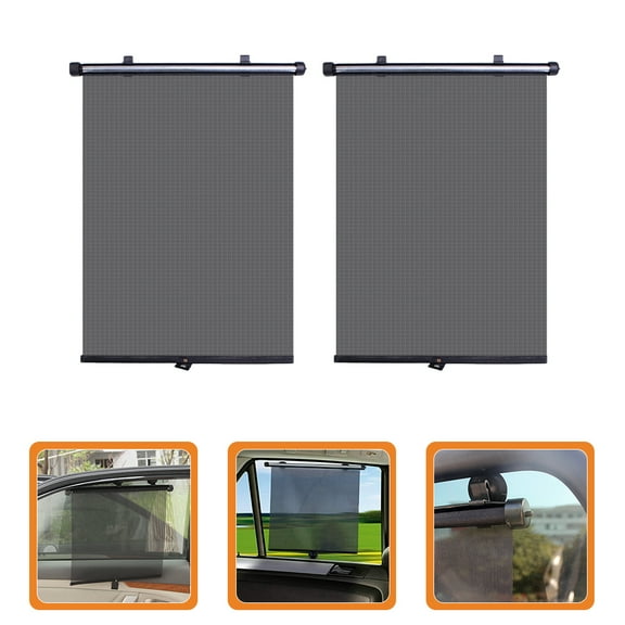 Raindrops 2Pcs Plastic and Aluminum Sun Visor Car Window for UV Protection 17.7X15.7in