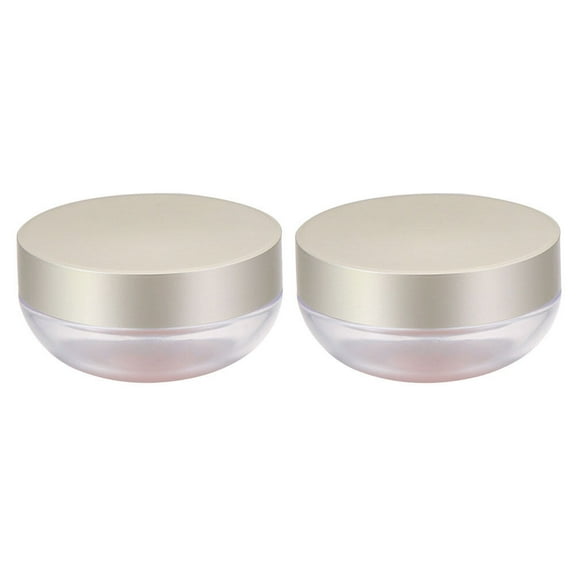Raindrops 2Pcs Portable Empty Loose Powder Case Compact Container Reusable Powder Boxes