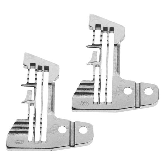 FOMIYES 2-Pack Metal Sewing Machine Needle Plates for Overlock Machines, Precision Replacement Parts