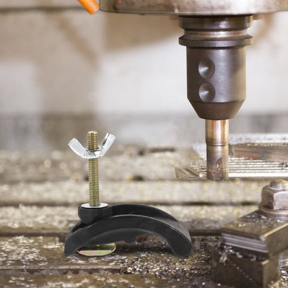 Raindrops 2Pcs Press Clamps for Engraving Machine Parts Black Arch Shape Plastic Iron 3.46X3.35X1.30in