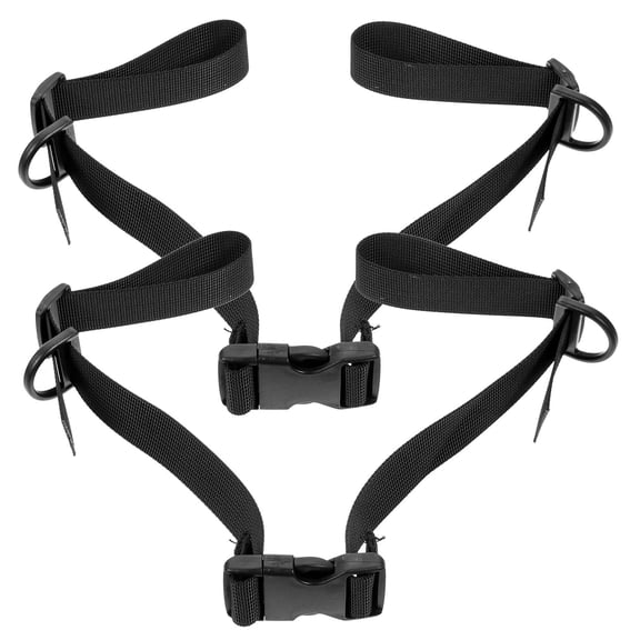 FOMIYES 2Pcs Convenient Fixed Rope Nylon Black Quick Release Strap for Securing Goods
