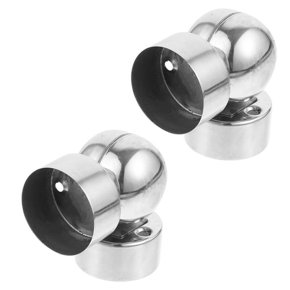 Raindrops 2Pcs Railing Handrail Accessories Silver for Corridor and Balcony