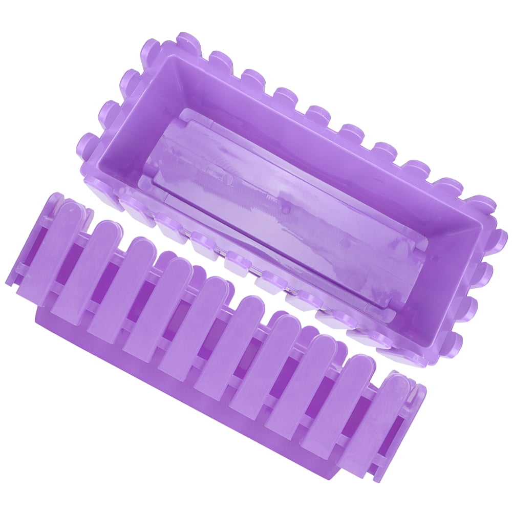 Raindrops 2-Pack Rectangular Plastic Flower Window Box Planter for Garden, Patio, Fence 12.6x5.9x4.3in