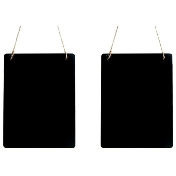 Raindrops 2-Pack Small Wood Chalkboard Message Boards for Home Office Wall Decoration Black