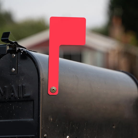 Raindrops 2Pcs Durable Acrylic Mailbox Flag for Replacement with Rotatable Red Flag Mailbox Decor